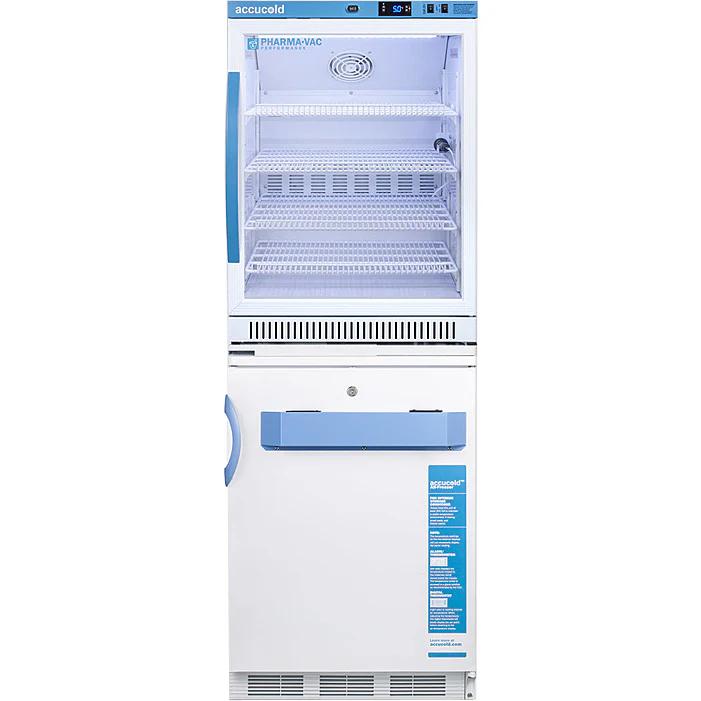 Accucold ARG6PV-VT65MLSTACKMED2 6.0 Cu.Ft. Refrigerator/3.2 Cu.Ft. Freezer Pharmacy Combo Unit