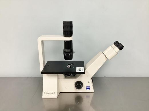 Zeiss Axiovert 40 C Inverted Phase Contrast Microscope with Binocular Head and Halogen Illumination-cover
