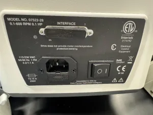 Cole Parmer MasterFlex L/S Peristaltic Pump Model 07522-28 with Digital Speed Control, 4 of 5