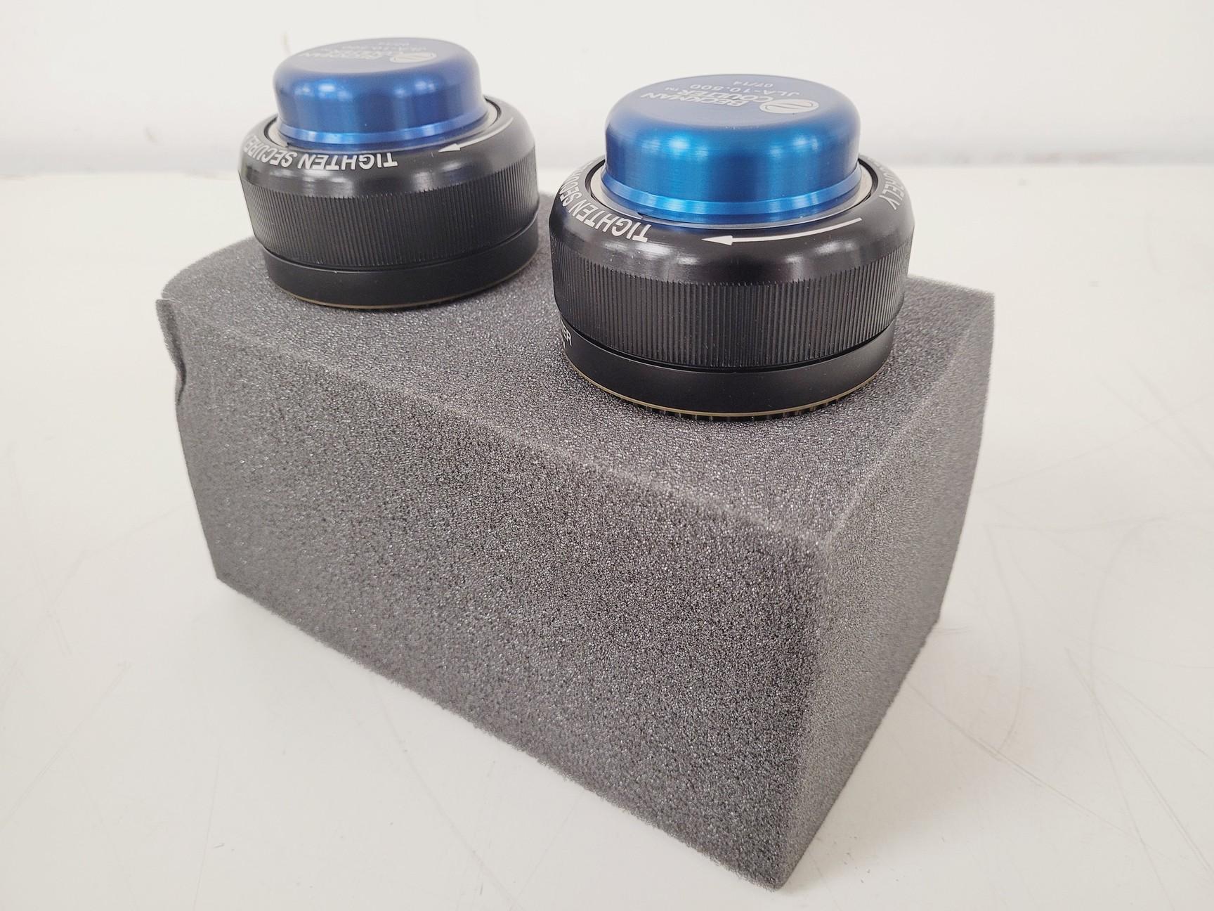 Set of 2 Beckman Coulter JLA-10.500 Biosafety Liquid Centrifuge Canisters