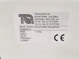 TecQuipment TM102 Static and Dynamic Balancing Apparatus for Mechanical Testing, 3 of 8