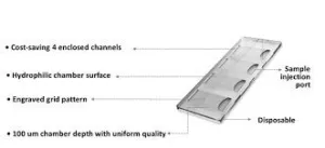 Benchmark E7500-S1 QuadSlides for QuadCount Cell Counter, pack of 50, 3 of 3