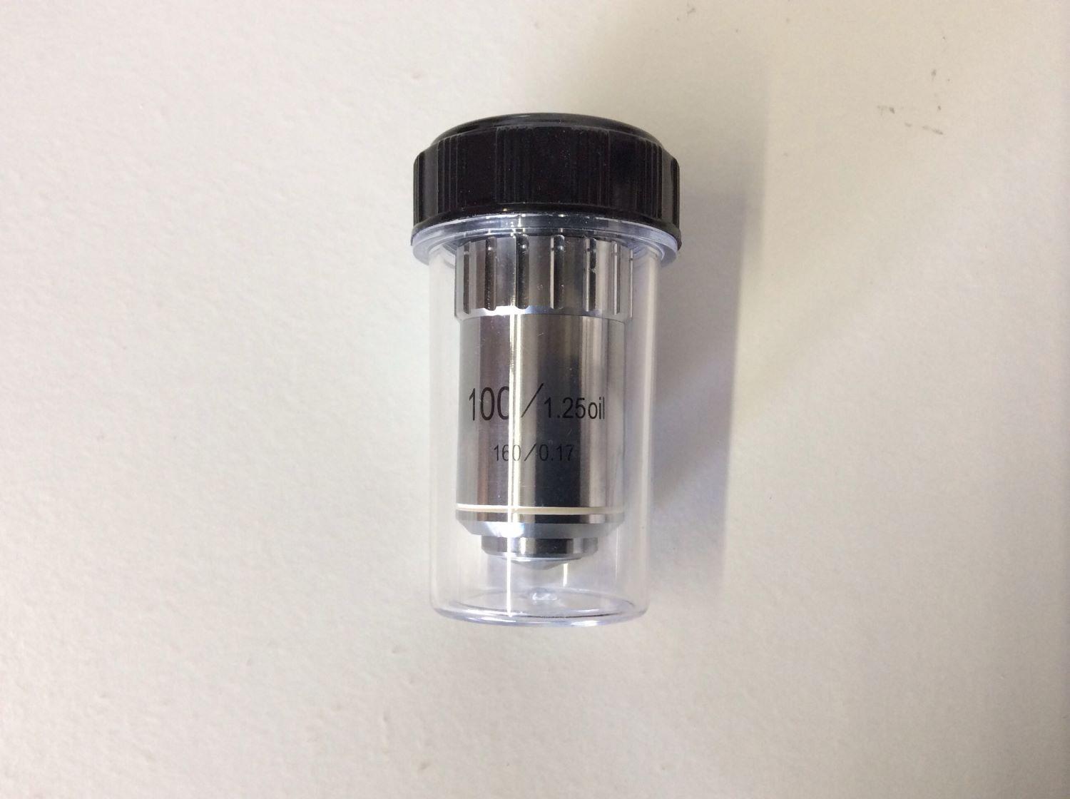 Fisher Scientific MP-OS100 100x/1.25 Oil Immersion Microscope Objective Lens 160/0.17