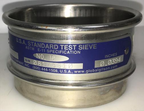 Gilson 3" Diameter Stainless-Steel Sieve Kit, Set of 5, ASTM E11 Standard-cover