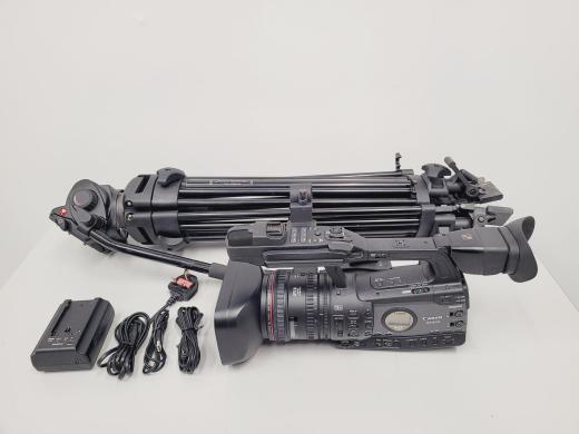 Canon XF305 HD PAL Video/Camera Camcorder and Manfrotto 520 MVB Tripod-cover