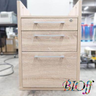 8438 Brown Side Cabinet with Three Drawers, 48.5 × 52 × 70 cm-cover