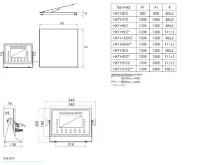 Radwag HX7.4.600.H7/Z Multifunctional Stainless Steel Platform Scale, pit version, 2 of 2