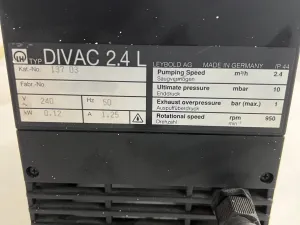 Leybold DIVAC 2.4 L Dual-Stage Diaphragm Vacuum Pump, 6 of 6