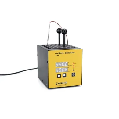 neoLab neoBlock 2-2504 Dry Block Thermostat with Dual 2-2506 Inserts for 24x1.5/2 ml Tubes