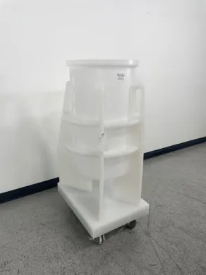 Portable 30 Gallon Plastic Bag Holder for Laboratory Waste Management