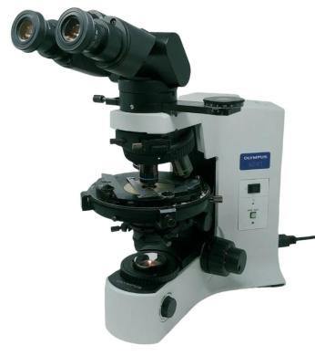 Olympus BX41 Polarizing Microscope with Tilting Binocular Head-cover