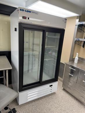 So-Low DH4-38SGD Double Door Glass Laboratory Refrigerator-cover