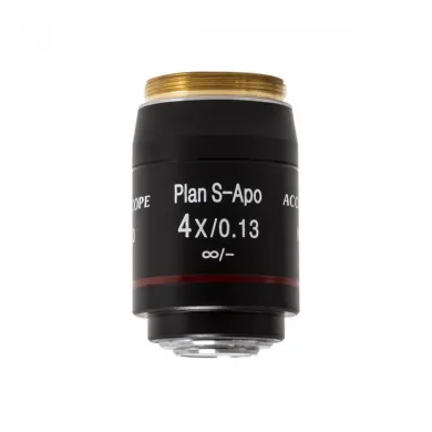 Accu-Scope 4x NIS Plan S-APO Microscope Objective, N.A. 0.13, W.D. 16.5mm