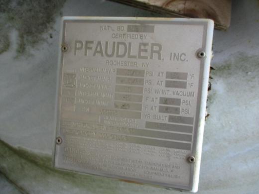 Pfaudler 1000 Gallon Glass-Lined Jacketed Reactor Vessel for Industrial Mixing-cover