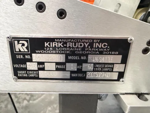 Kirk Rudy 496 Shuttle Conveyor Belt