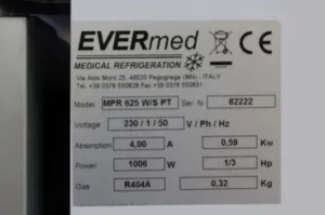 EVERmed MPR 625 W/S PT Laboratory Refrigerator, 6 of 6