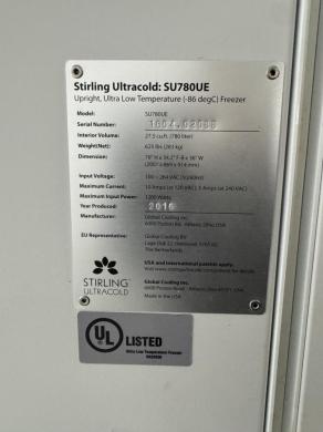Stirling Ultracold -80°C Ultra Low Temperature Upright Laboratory Freezer-cover