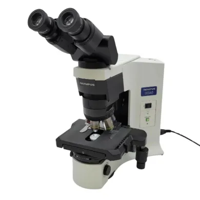 Olympus BX45 Pathology/Mohs Microscope with Fluorite Objectives and Tilting Binocular Head