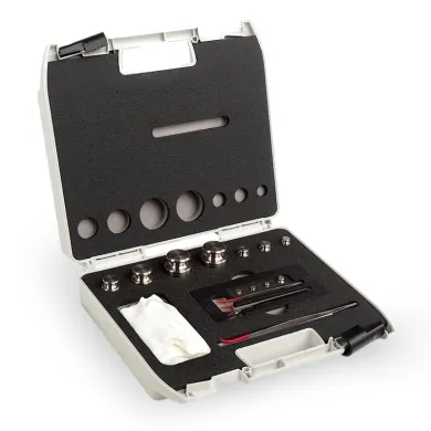 Radwag F2 Mass Standard - Knob Weights With Adjustment Chamber, Set (1 g - 50 g), Plastic Box