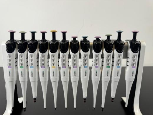 INTEGRA Biosciences Single Channel Pipettes Set of 12 with Bench Stand for Precise Liquid Handling-cover
