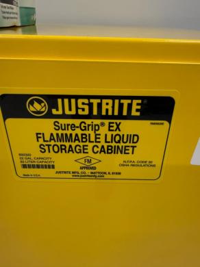Justrite 22 Gallon Sure-Grip EX Flammable Liquid Storage Cabinet-cover