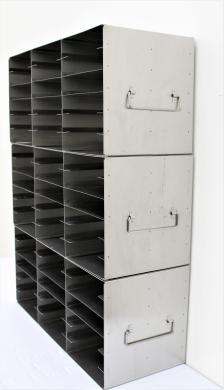 Stainless Steel Upright ULT Freezer Rack Holds 18 Boxes for -80°C Storage-cover