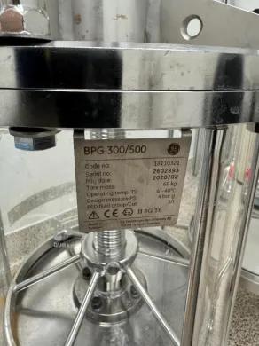 GE BPG 300/500 Preparative Stainless Steel and Glass Chromatography Column