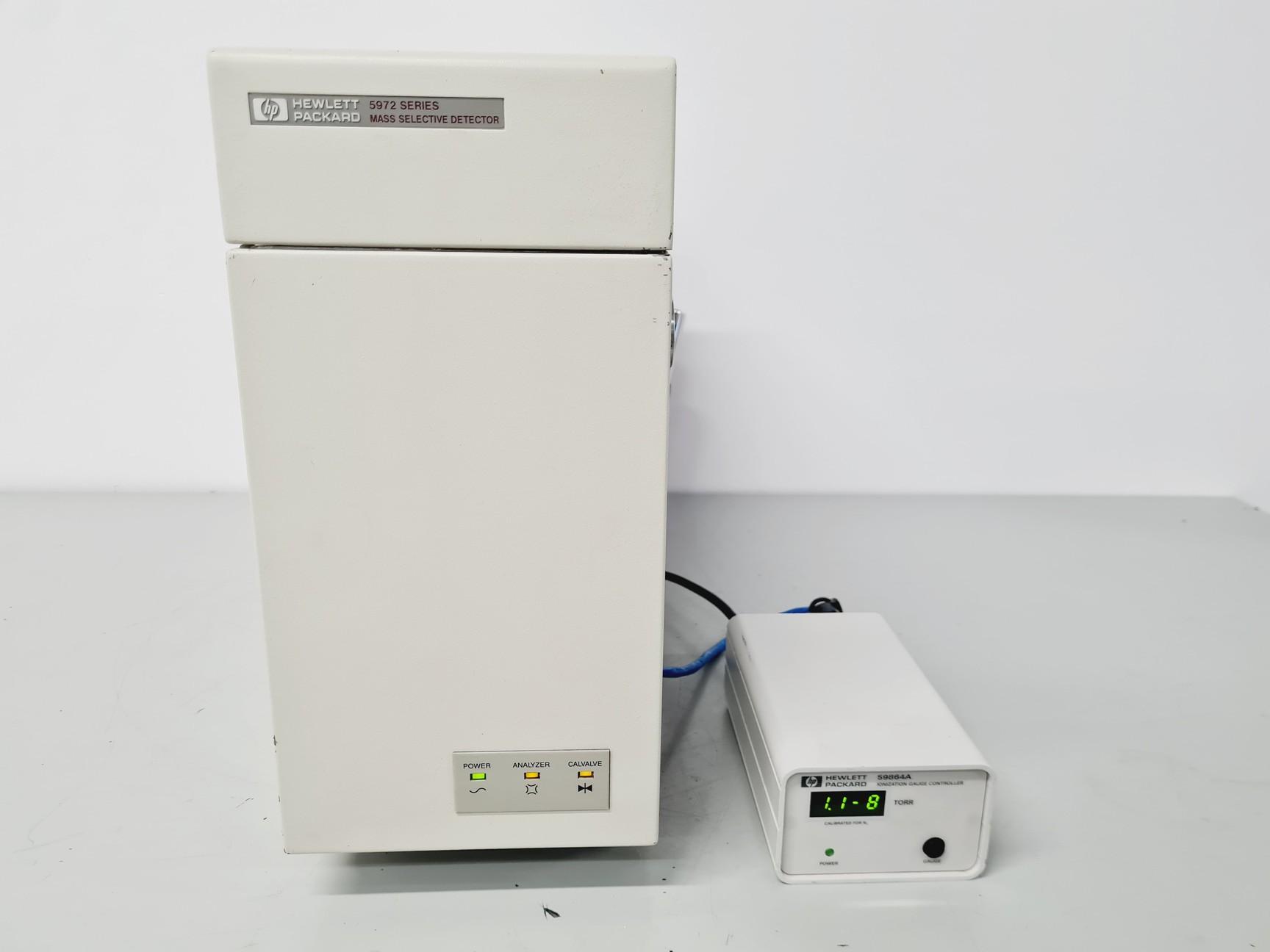 HP 5972 Series Mass Selective Detector with 59864A Ionization Gauge for GC-MS Systems