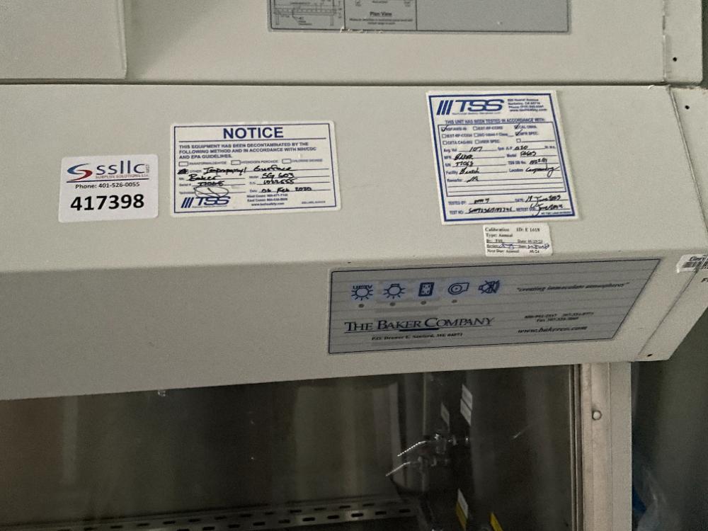 Baker SterilGARD III Advance SG603 Class II Type A2 Biosafety Cabinet with HEPA Filtration and UV Light
