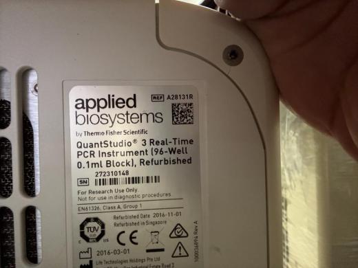 ABI QuantStudio 3 Real-Time PCR System with 96-Well 0.2 mL Block-cover