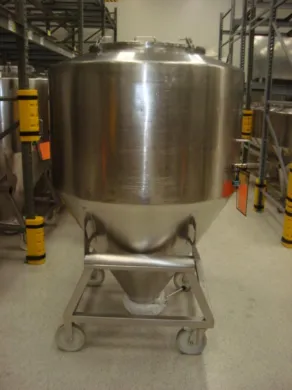 Bohle Mobile 1400 Liter Capacity Stainless Steel Storage Tote for Bioprocessing