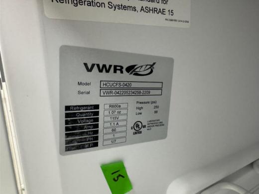 VWR HCUCFS-0420 Undercounter Laboratory Freezer with R600a Refrigerant-cover