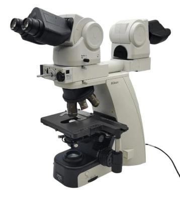Nikon Eclipse Ci-L LED Microscope with Dual Head Bridge for Pathology and Mohs Surgery-cover