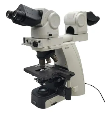 Nikon Eclipse Ci-L LED Microscope with Dual Head Bridge for Pathology and Mohs Surgery