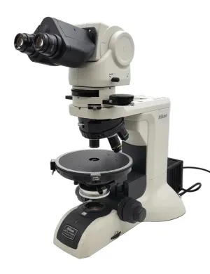 Nikon LV100N POL Polarizing Microscope with Tilting Ergo Head and Bertrand Lens