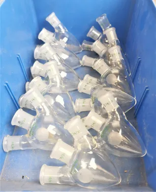 ChemGlass CG-1559-04 Pear-Shaped 3-Neck Flask 50 mL