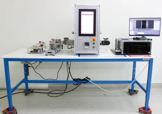 MesaBiotech Custom Accula Cartridge Manufacturing Workstation with Vision System and Automation Test Kit