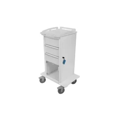 TrippNT Element 06 Mobile Laboratory Storage Cart with Locking Drawers and Bulk Storage