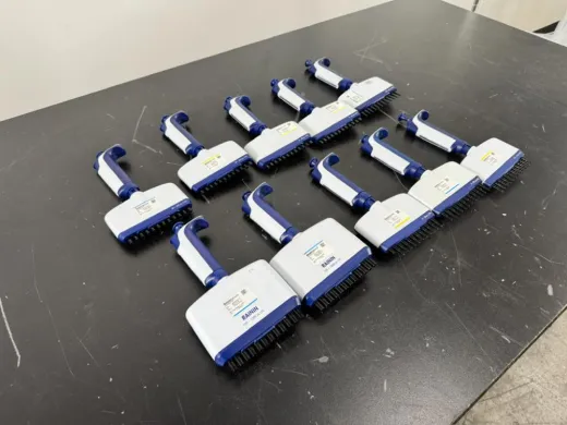 Rainin Pipet-Lite XLS Multichannel Pipettes Set - Volume-Adjustable Liquid Handling with RFID Caps (Qty 10)