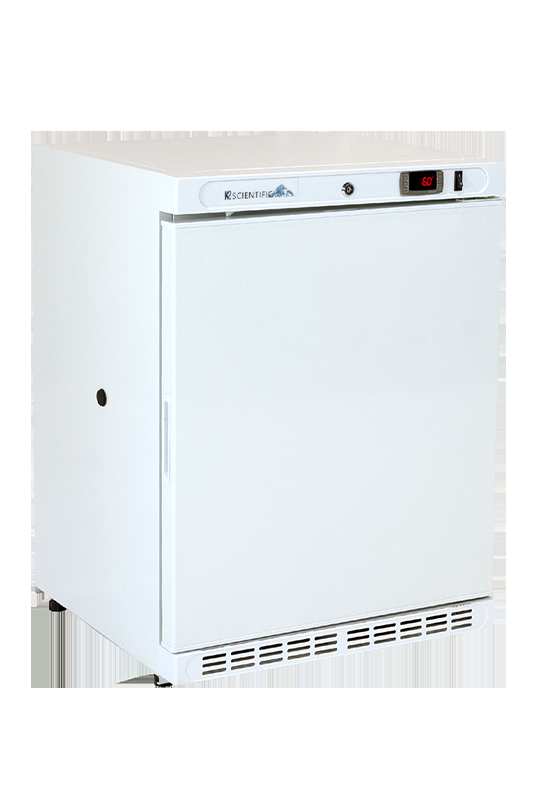 K2 Scientific K204SDF Life Science Solid Door Undercounter Freezer, -20°C, 4 Cu Ft