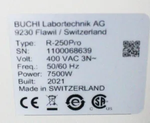 BUCHI Rotavapor R-250 Pro Industrial Rotary Evaporator with 19L/h Ethanol Distillation Rate, 2 of 8