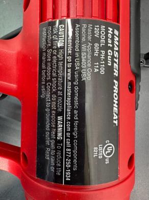 Master ProHeat Dual Temperature Heat Gun PH-1100 for Precise Thermal Applications-cover