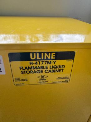 ULINE 872300 22 Gallon Flammable Liquid Safety Storage Cabinet-cover