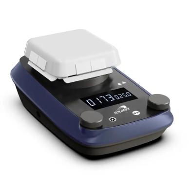 SCILOGEX SCI-4ST LCD Digital 4x4 in Magnetic Stirrer with Ceramic-Glass Plate and Timer-cover