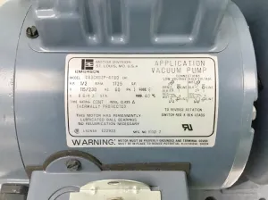 Welch 1402 DuoSeal Belt-Drive Vacuum Pump with 0.5 HP Motor and Large Oil Reservoir, 10 of 11