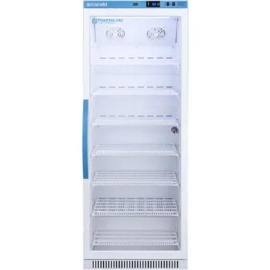 Accucold ARG12ML 12 Cu.Ft. Glass Door Upright Laboratory Refrigerator with Antimicrobial Handle