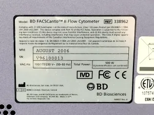 BD FACSCanto II Flow Cytometer with Integrated Fluidics Cart, 7 of 27
