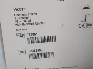 Sartorius Picus Single-Channel Electronic Pipette 10-300 µl, 5 of 5