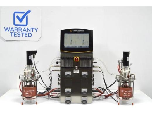 Sartorius Stedim Biostat B Twin Bioreactor System with 2L Autoclavable Single-Wall Glass Vessels-cover