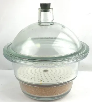 Jencons Dry Seal 365886 Borosilicate Glass Desiccator with PTFE Valve and Support Plate (254mm ID)